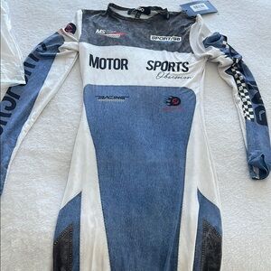 Motor Sports Long Sleeve Dress